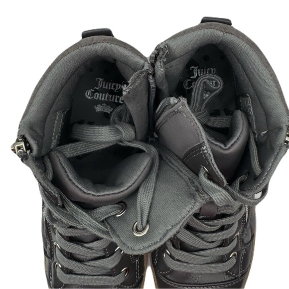 JUICY COUTURE JC Vareen High-top Fashion Quilted Sneakers in Gray Size 7 EUC - Picture 9 of 10
